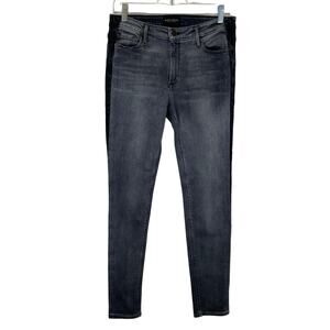 Black Orchid Los Angeles Jude Skinny Jeans Gray Black Side Stripe 29